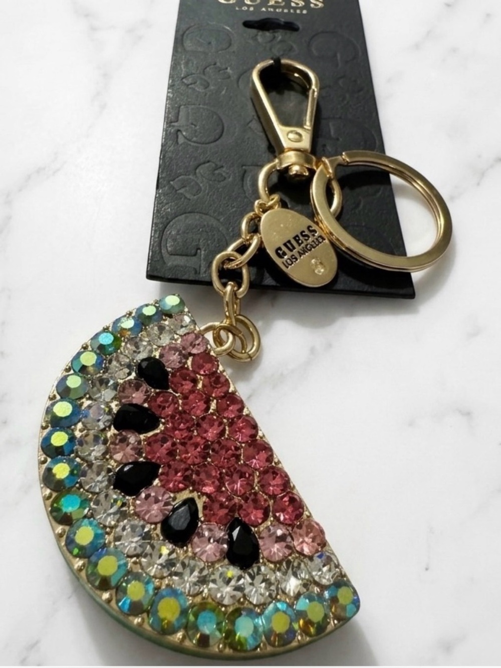GUESS Watermelon Slice Bling
Keychain New With Tags